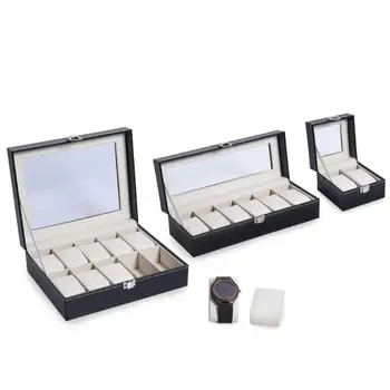 

High - end watch case PU watch display box gift box transparent cover watch