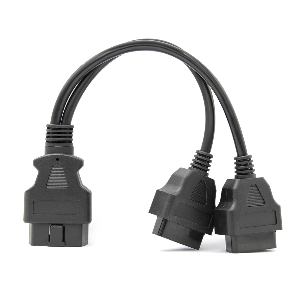 Диагностический кабель OBD2 16 контактный разъем папа мама для сканера OBDII