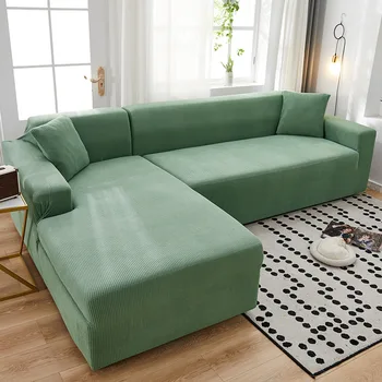 

Elastic Furniture Couch Slipcover Modern L Shaped Stretch Sofa Cover For Living Room Corner Sofa Cover Protector 1/2/3/4 Seater