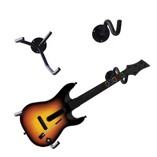 Skup 2 sztuk gitara hak do zawieszania na ścianie uchwyt poziomy stojak na gitarę wspornik stojaka Split Ukulele długi hak do montażu na ścianie uchwyt na gitarę