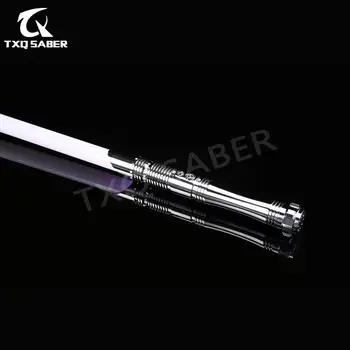 

TXQsaber Electroplating RGB Lightsaber Flash on Clash 1inch Dueling Blade Color Change 6 Set Soundfont Volume adjustment-TS014
