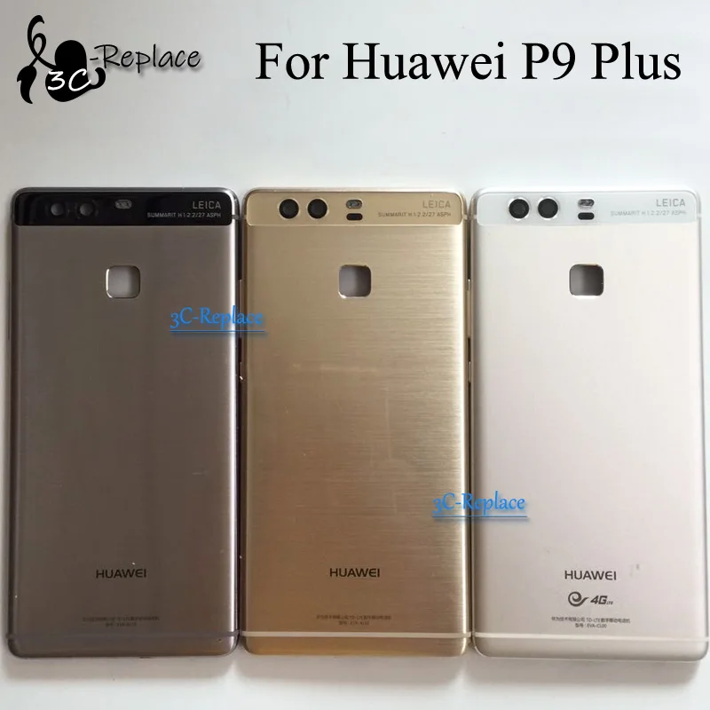 Оригинальная б/у 5,5 дюймов для Huawei P9 Plus VIE-L09 VIE-AL10 VIE-L29 задняя Батарея крышка дверца батарейного Корпус задняя Стекло запчасти