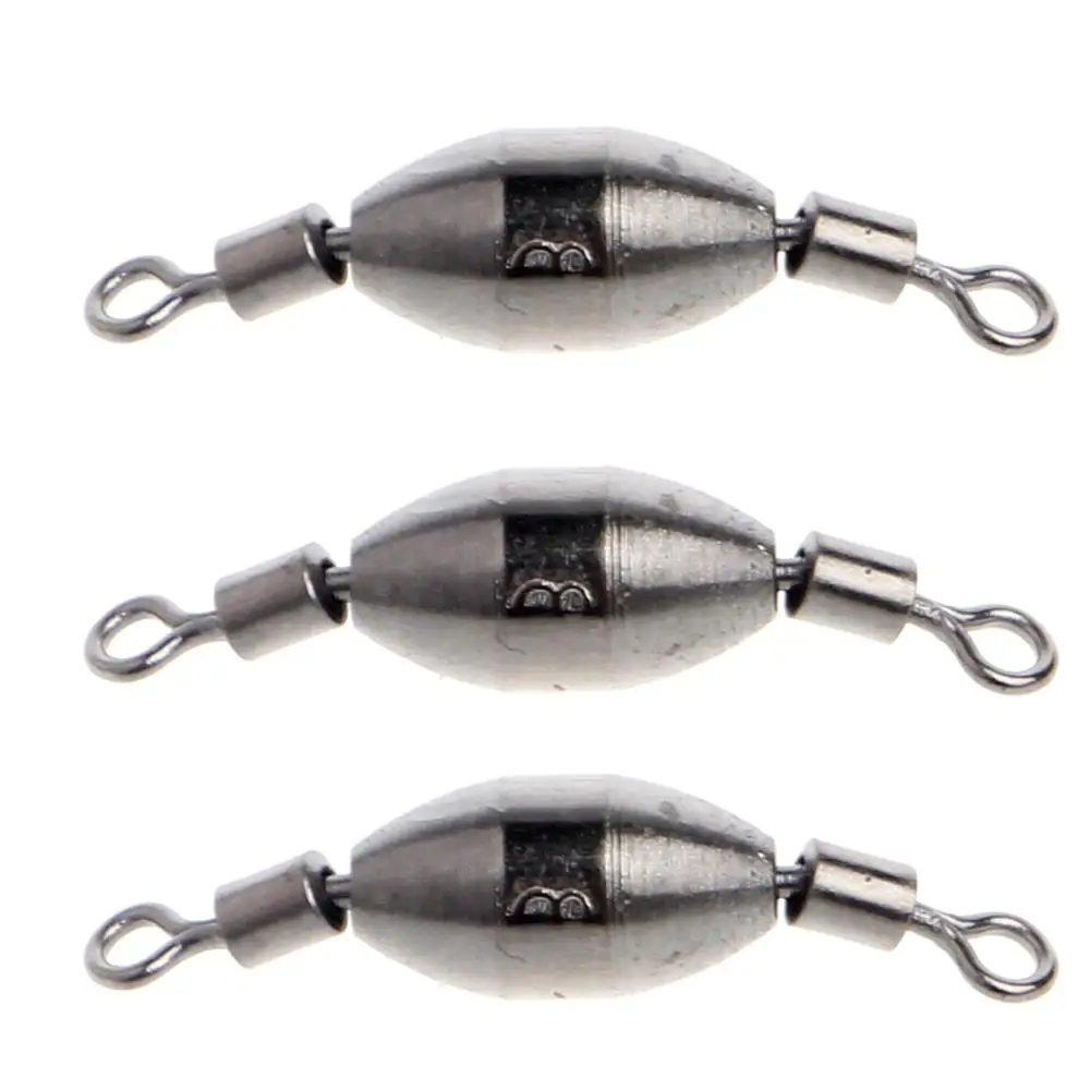 3Pcs Copper Sinker Fishing Swivels Rolling Lead Counterweight Tackle Accessories | Спорт и развлечения