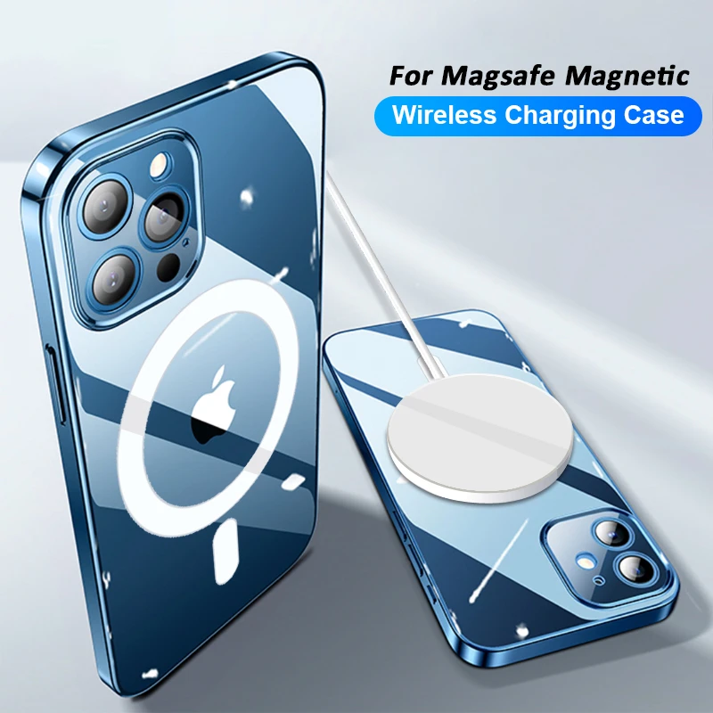 For Magsafe Magnetic Wireless Charging Case For iPhone 11 12 13 Pro MAX mini XR XS MAX X 7 8 Plus SE 2020 Cover Accessories iphone xr waterproof case