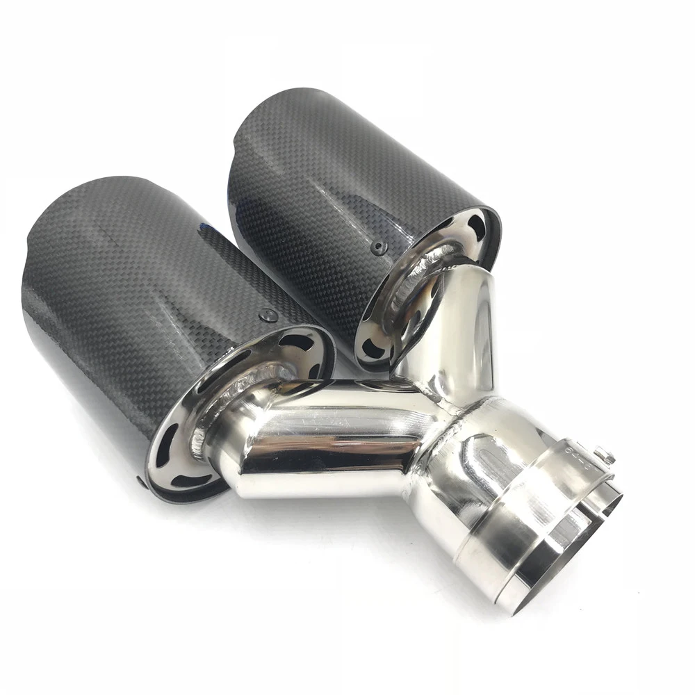 1 шт. Inlet63mm-Outlet 101 мм(двойной) akrapovic выхлопная насадка глянцевый хвост из углеродного волокна наконечник выхлопной трубы синий конец хвост quad наконечник
