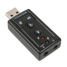 Carte son USB 7.1 canaux, 2.0 canaux, micro, haut parleur, casque Audio avec Microphone, convertisseur Jack 3.5mm pour pc