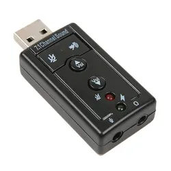 Carte son USB 7.1 canaux, 2.0 canaux, micro, haut parleur, casque Audio avec Microphone, convertisseur Jack 3.5mm pour pc 