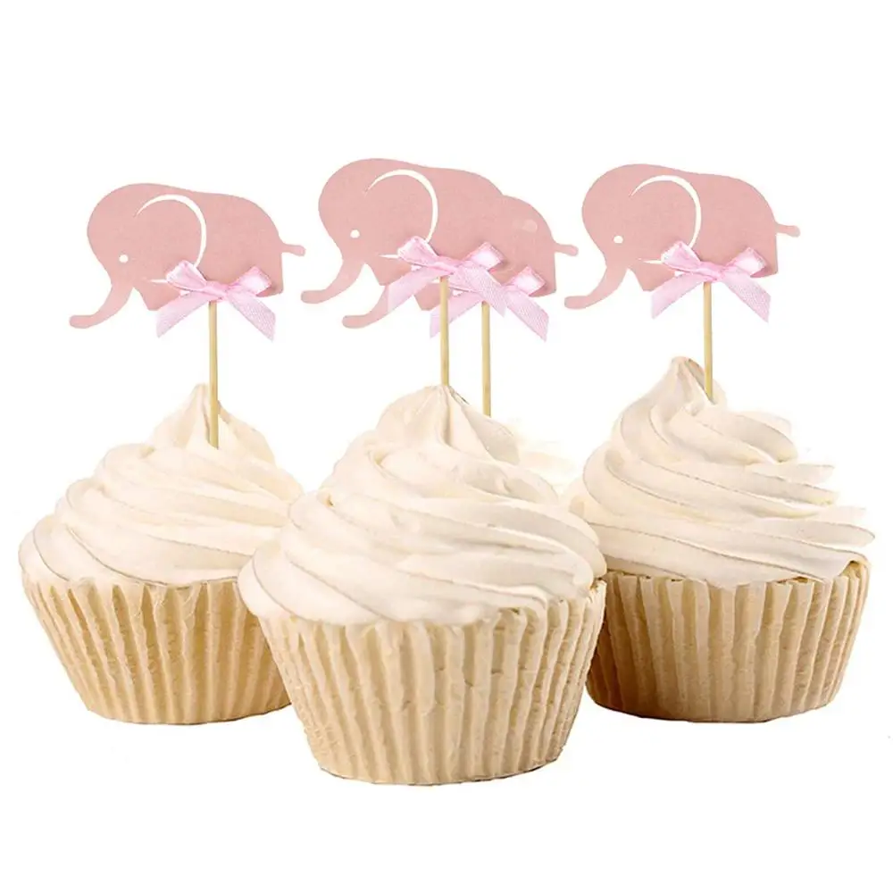 Elephant Cake Toppers – Edible Baby Shower & Jungle Party Designs
