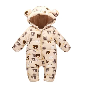 

Winter Baby Girl Romper Autumn Thick Warm Infant Clothes Newborn Baby Boy Girl Romper Jumpsuit Hooded Kid Outerwear for 0-24M