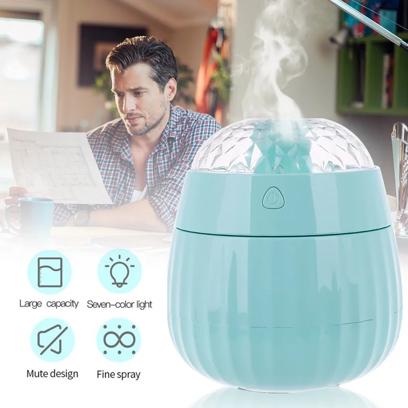 Ultrasonic Humidifier Aroma Diffuser Air Humidifier Projection Lamp Exquisite Creative Portable Fashion 380ML ABS