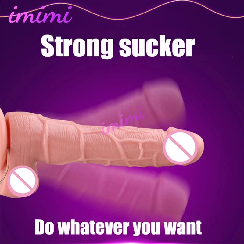 Lesbian Masturbator Gode Huge Realistic Dildo Vibrator Male Artificial Penis With Suction Cup Vibrating Realistic Penis Sex Toys