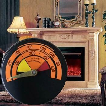 

0-400 degree Celsius Stove Thermometer For Log Wood Burner Fireplace 63x9mm