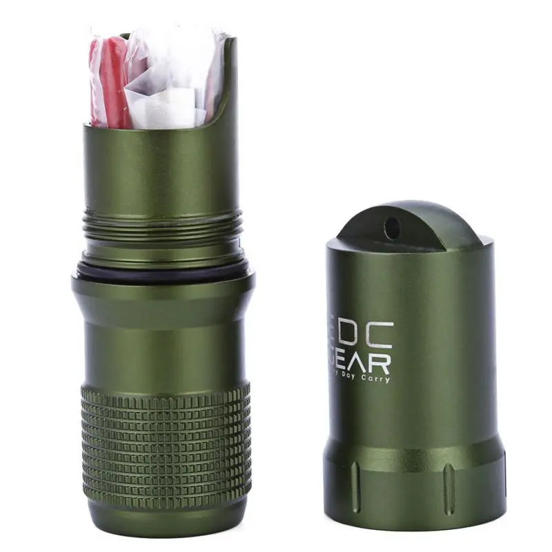 

Capsule Waterproof Hiking EDC Box Survival Waterproof Pill Match Case Box Container Survive Seal Trunk Container Holder Storage