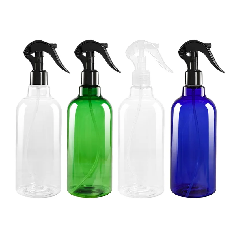 2pcs/set 500ML Colorful PET Spray Empty Bottles Trigger Sprayer Essential Oils Aromatherapy Perfume Refillable Bottle 2 pcs sub bottle shower gel shampoo lotion pressure pump empty 2pcs liquid water dispenser body filling bamboo hand water