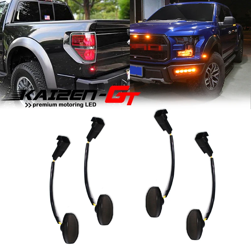 Luces Led Amarilla Para Persiana Parrilla Frente Tipo Raptor