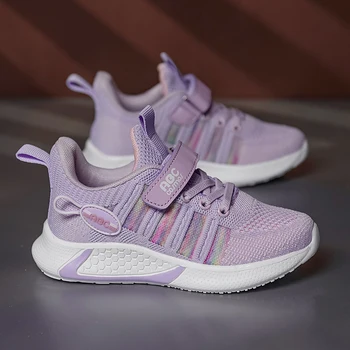 

Best Casual Children Shoes For Unisex Size 31-37 Youth Boys Sneakers Purple Teenage Girls Shoes Breathable Big Boy Running Shoes