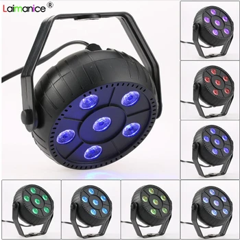 

AC85-265V Portable 6 Led 3 In 1 Led Stage Lights 9w Disco Party Laser Light DJ KTV Wash RGB Effect Equipment Home Party Lights