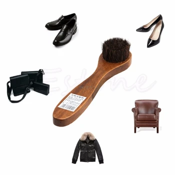 

Long Wooden Handle Bristle Horse Hair Shoe Boot Brushes Polish Applicator Dauber
