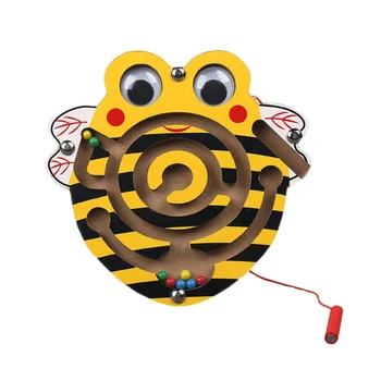 

Children's Cartoon Magnetic Maze Puzzle Toys Kids Wooden Jigsaw Educational Board Dropings