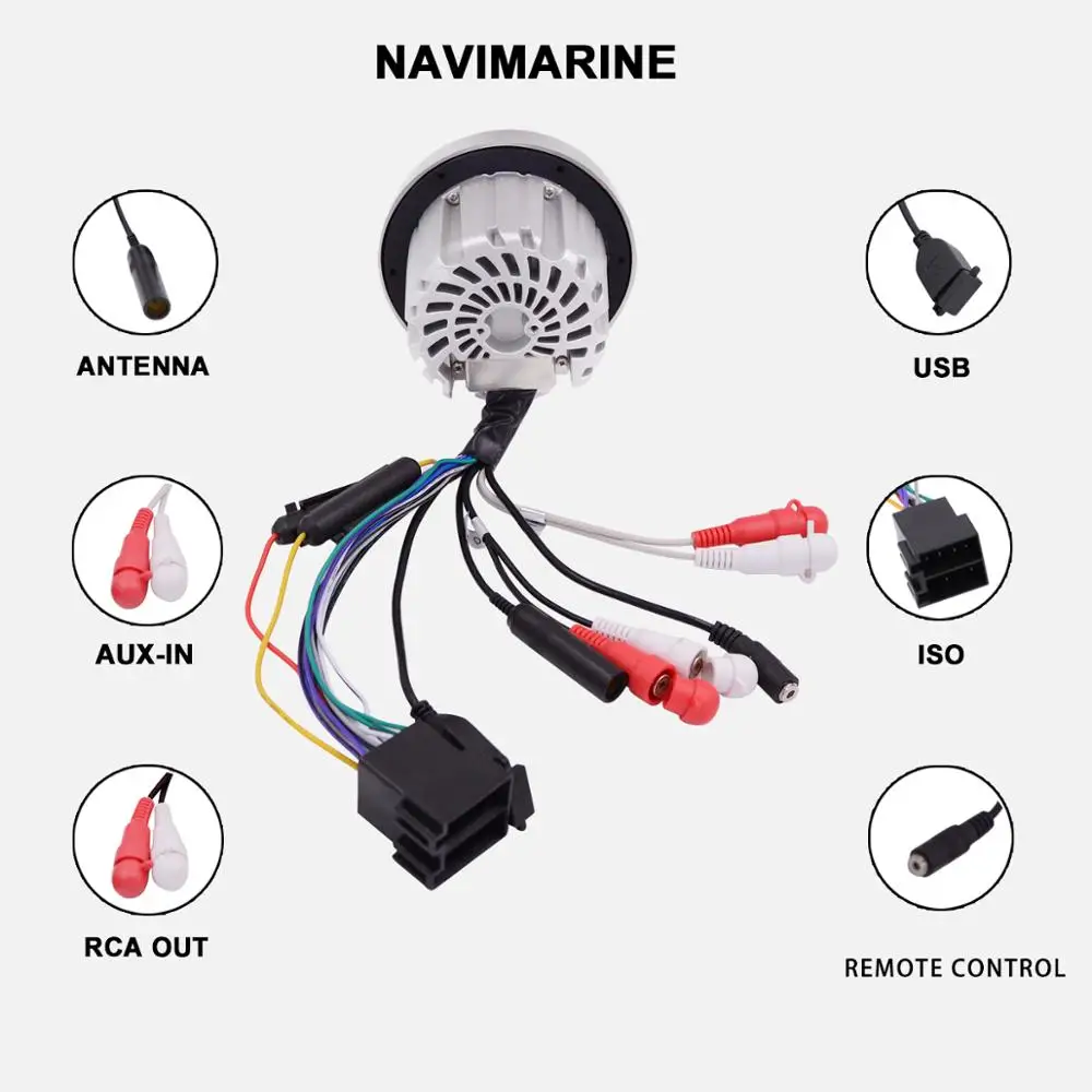 Водонепроницаемый морской радиоприемник стерео аудио Bluetooth FM AM DAB медиаприемник