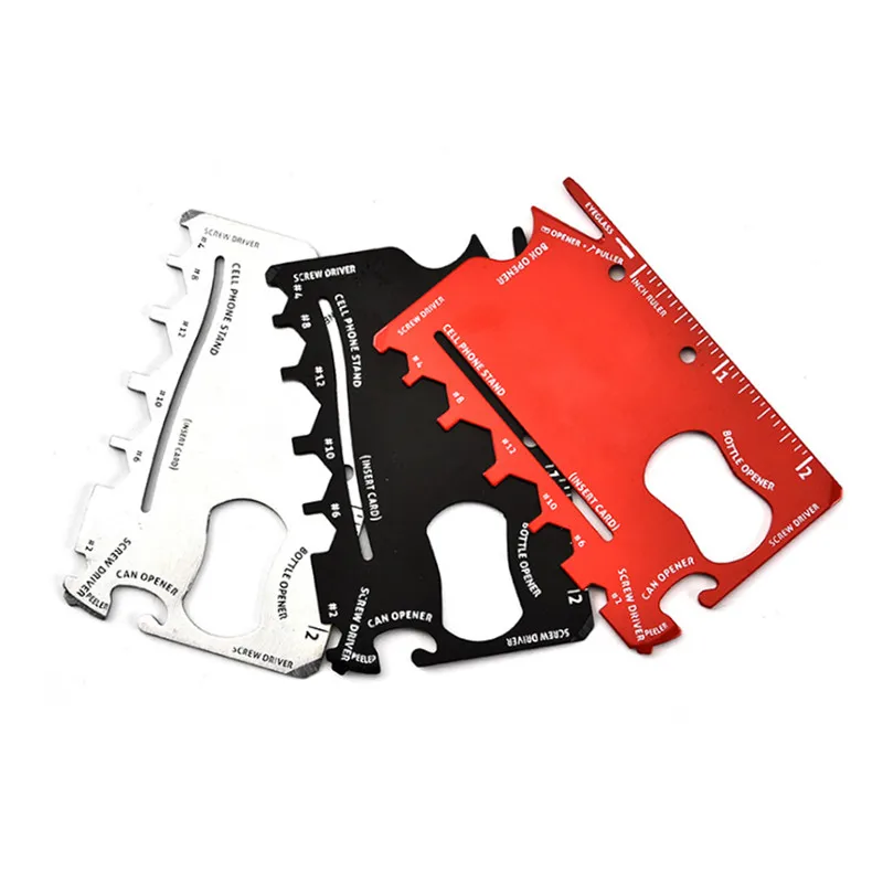 

Multi-function 18 in 1 Card Knife Six Angle Wrench Screwdriver EDC Outdoor Emergency Survival Tools 668