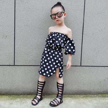 

2020 Internet celebrity girl's polka dot tube top suit jacket split skirt hip skirt foreign