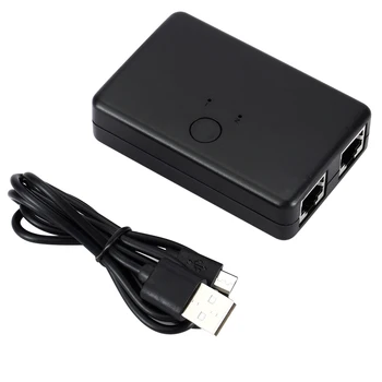 

Portable 2 Port RJ45 Lan Hub Network Switch Box Computer Ethernet Internet Adapter