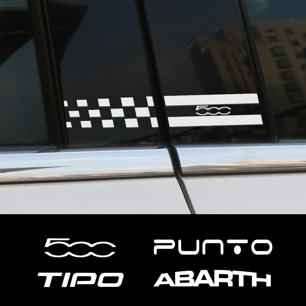 2 шт. светоотражающие виниловые наклейки для автомобилей Fiat Punto 500 Panda Abarth