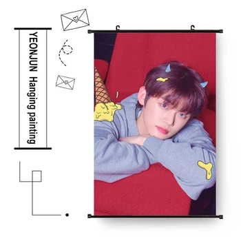 

KPOP TXT YEONJUN New Album Pictorial Photo Big Hanging Canvas Painting Poster With The Same Paragraph Dropshipping