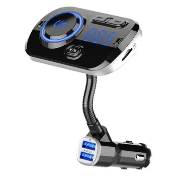 

FM Transmitter Modulator Bluetooth 5.0 Handsfree Car Kit Audio MP3 Player With PPS QC3.0 Fast Car Auto Charger