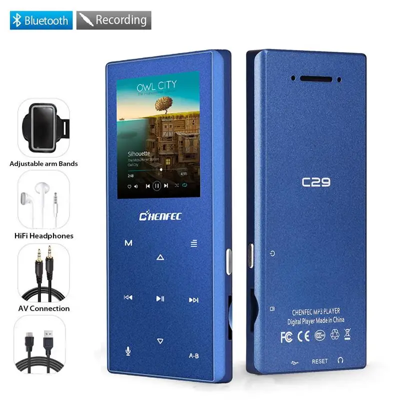 Package Set MP3-плеер Bluetooth 4,2 сенсорная кнопка 16 Гб без потерь Музыкальный плеер с fm-радио, шагомер, видео, поддержка sd-карты до 128 ГБ - Цвет: Package Set