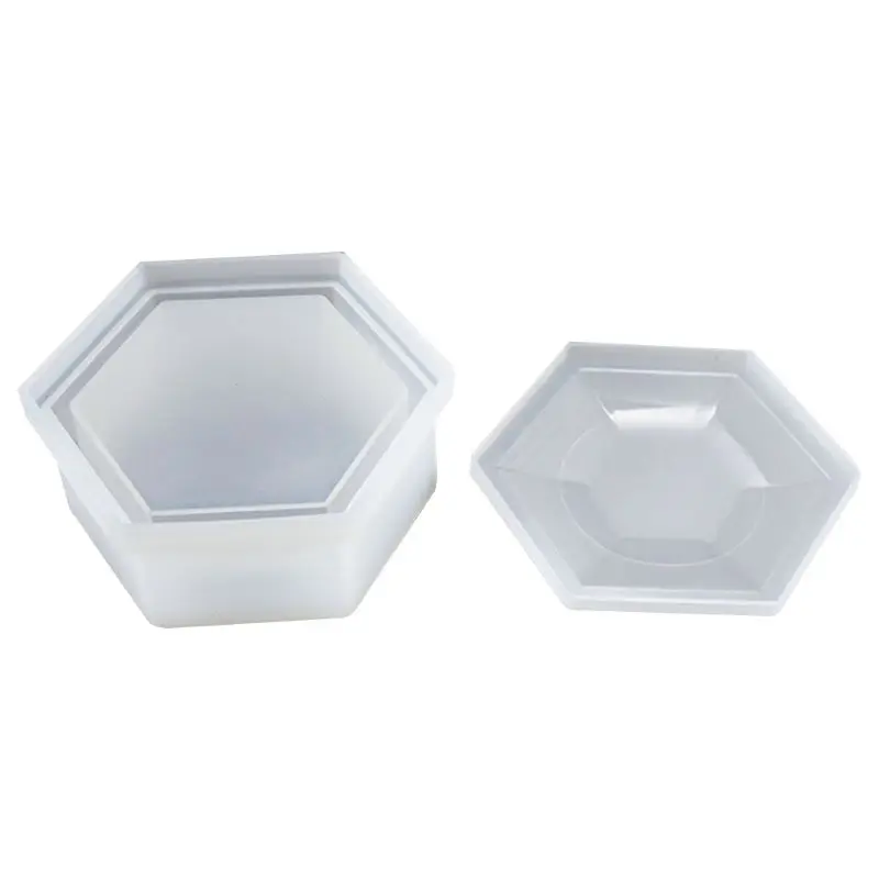 

DIY Hexagon Storage Box Mold Crystal Epoxy Plum-shaped Silicone Mould U4LE