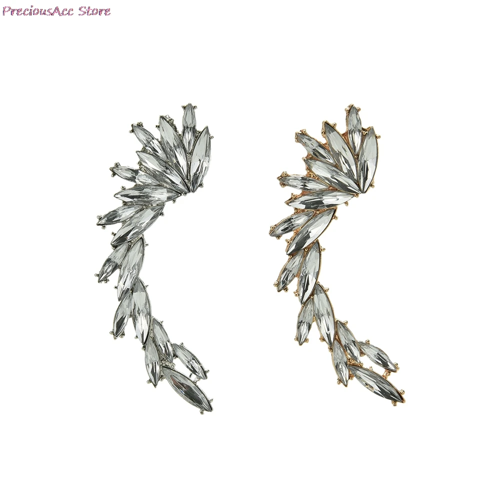 1pc Fashionwomen Earcuff Jewelry Meniscus New Plated Clip on Earrings Rhinestone Ear Cuffs Right | Украшения и аксессуары