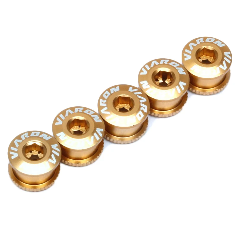 5pcs Chainring Screw Bicycle DIY Parts Rust Proof Aluminum Alloy Mountain Cycling Chainwheel