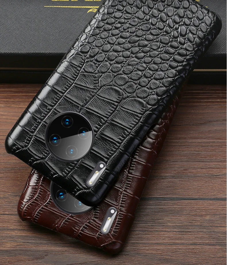 Чехол из натуральной крокодиловой кожи для телефона huawei mate 9 10 20 P9 p10 p20 p30 lite pro p smart