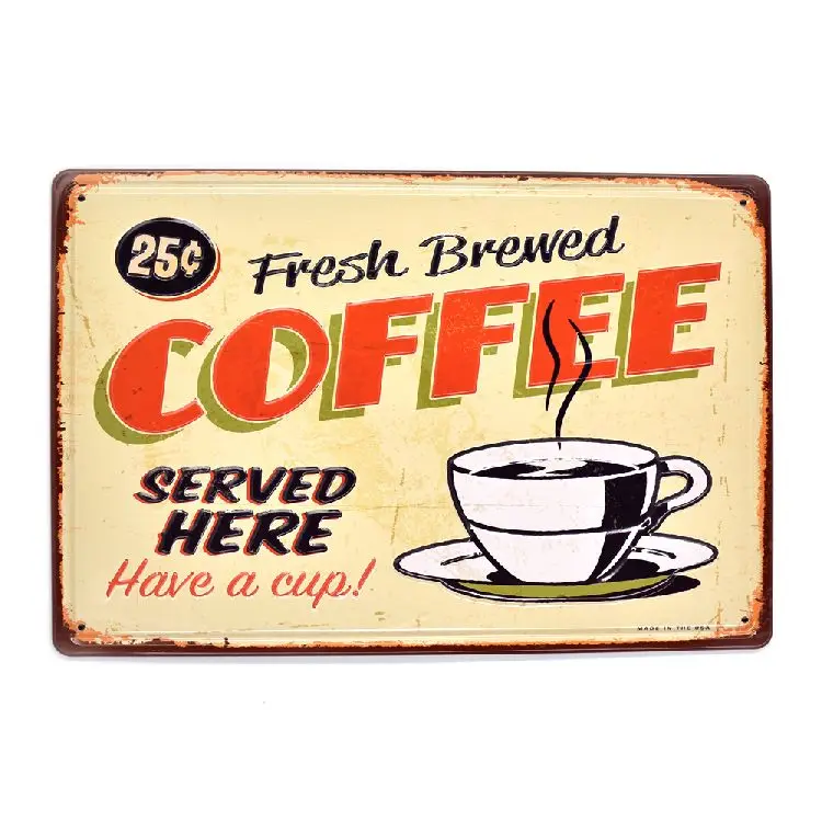 E098 Rock coffee Skychief Pinup 3D винтажный металл с тиснением жестяные знаки бар паб кафе Декор тарелки настенные наклейки для уборной железной живописи - Цвет: E098