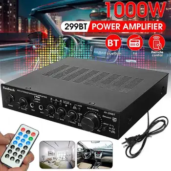 

CLAITE AV-299BT 200W HIFI bluetooth Stereo Power Amplifier Remote Control USB FM Mic Input