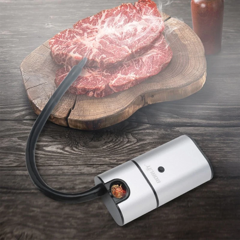 

Kitchen Molecular Cuisine Smoking Gun Food Cold Smoke Generator Meat Burn Smokehouse Cooking Smoky Machine For BBQ Grill Smoker
