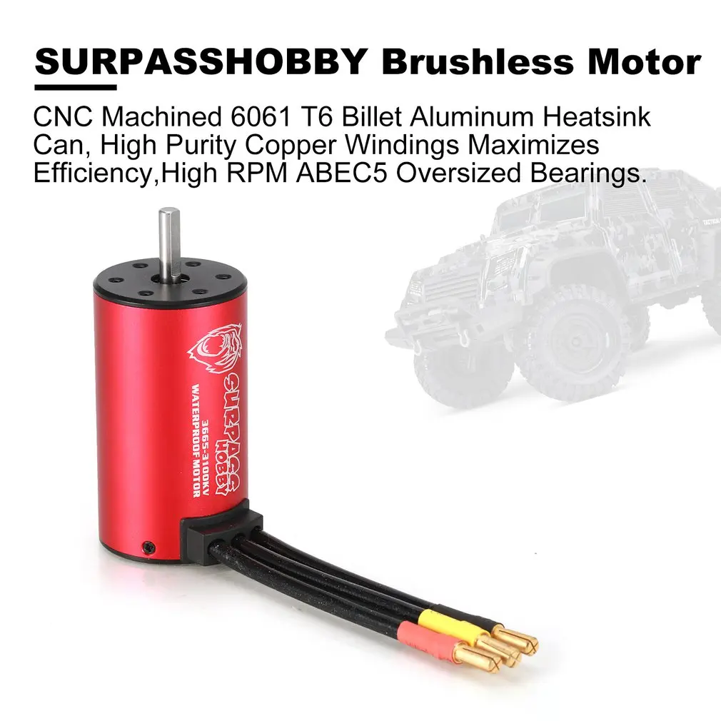 SURPASSHOBBY KK 3665 3100KV бесщеточный двигатель 2S 3S для 1:10 RC Дрифт гоночный автомобиль водонепроницаемый Сенсорный грузовик часть