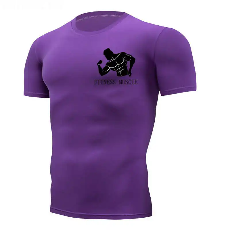 Футболка для бега, бегунов, Spor, футболка s, для спортзала, для мужчин, для фитнеса, для бега, Мужская быстросохнущая футболка с коротким рукавом, мужская спортивная футболка - Цвет: Photo Color