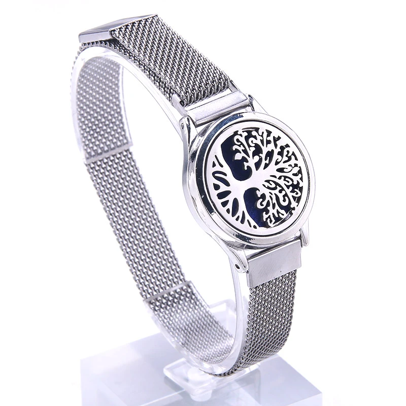Aromatherapy Locket Bracelet Stainless Steel Bracelet Watch Wristband