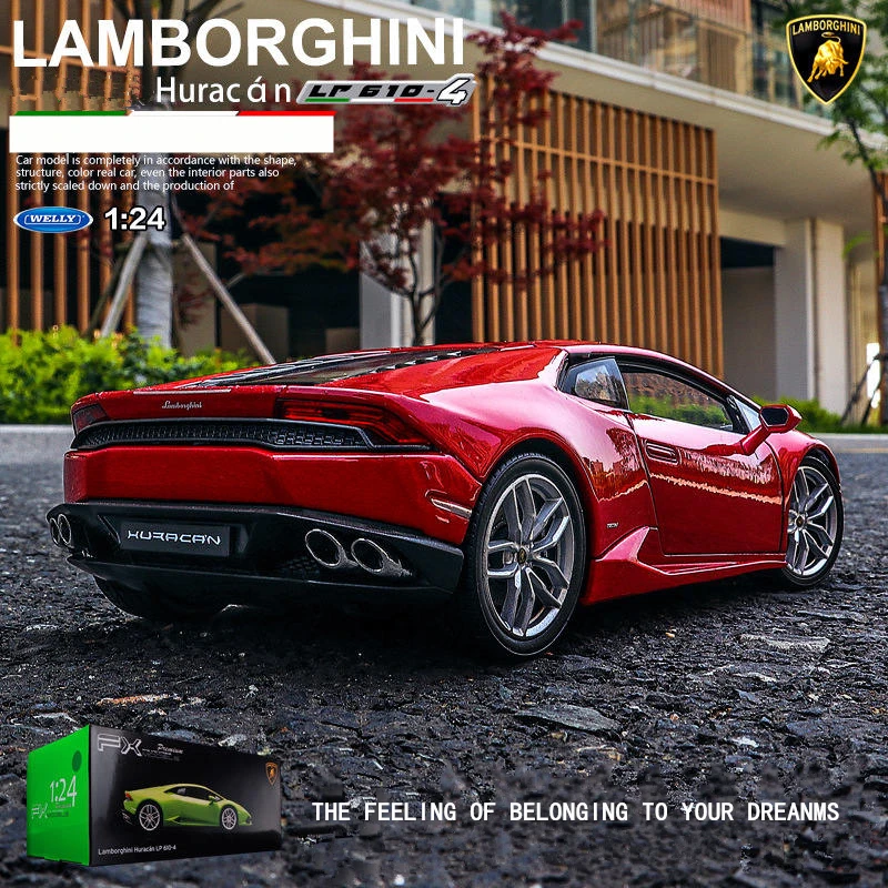 welly 1:24 Lamborghini LP610-4 car alloy car model simulation car decoration collection gift toy Die casting model boy toy - Цвет: LP610-4