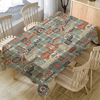 

Table covers Table-Cloth Cotton Linen Colorful Printing Tablecloth Kitchen Decorative Table-Cover Garden Picnic Dining