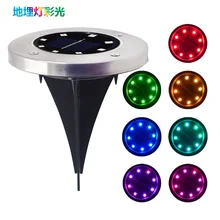 Amazon Солнечный подземный светильник, солнечный садовый светильник, садовый светильник из нержавеющей стали