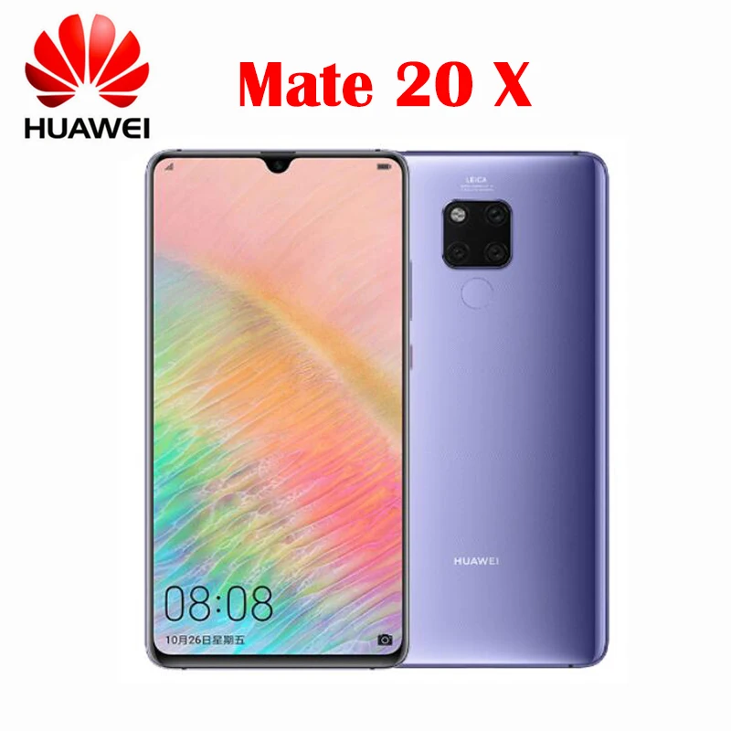 

Original Huawei Mate 20 X Phone 6G 128G Andorid 9.0 Kirin 980 Octa Core 40.0MP NFC IP53 Quick Charger 7.2 Inch Full Screen