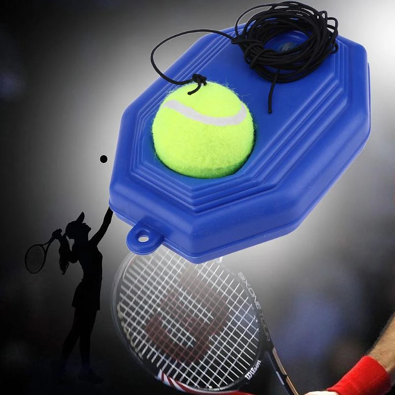 Одиночный Теннисный тренажер для самообучения, тренировочный инструмент для тенниса, упражнений, занятий теннисом, тренировочный тренажер, плинтус, спарринг, устройство