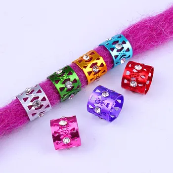 

HAH-0016 100Pcs/Pack Iron Braid Beads DIY African Braid Charms Hair Braid Dread Dreadlock Jewelry Accessories