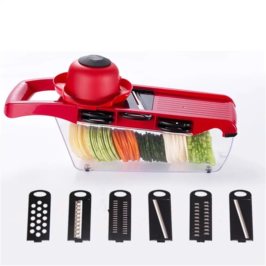 

Slicer Vegetable Cutter with Stainless Steel Blade Manual Potato Peeler Carrot Cheese Grater Dicer Kitchen Tool
