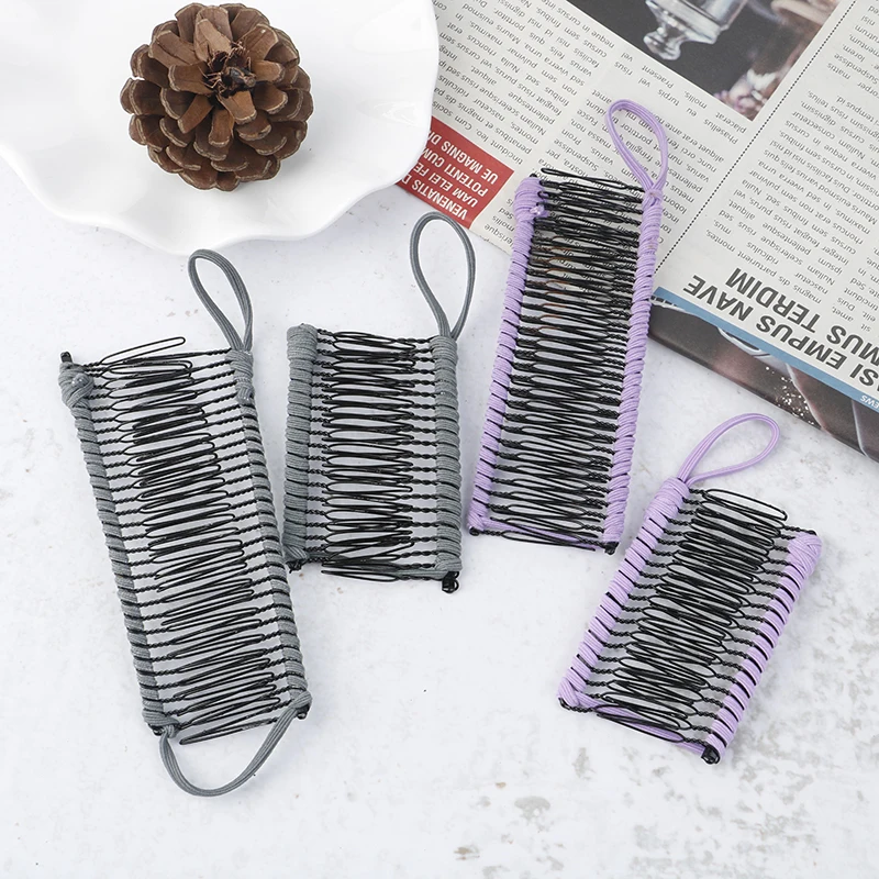 1Pcs Fashion Vintage Hair Clip Double Comb Hair Accessory Stretchable Flexible Hair Clip Comb Hair Styling Tools