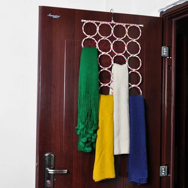 

9/12/16/28 Holes Scarf Hanger Multi Scarves Display Hang Ties Belt Organize Circle Storage Holder Clothes hanger